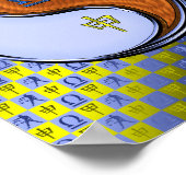 Libra und Holzaffe Poster (Ecke)