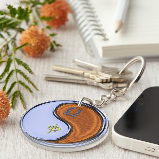 Libra und Holzaffe Schlüsselanhänger (Vorderseite rechts)