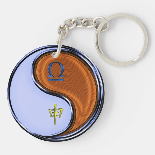 Libra und Holzaffe Schlüsselanhänger (Rückseite)