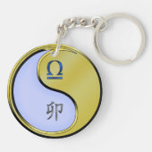 Libra und Metallkaninchen Schlüsselanhänger (Rückseite)