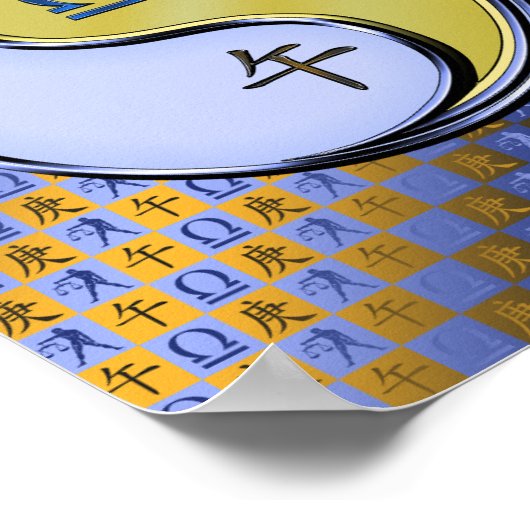 Libra und Metallpferd Poster (Ecke)