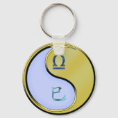 Libra und Metallschlange Schlüsselanhänger (Rückseite)