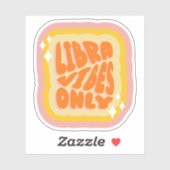 Libra Vibes Only | Soft Girl Aesthetic Horoscope  Aufkleber (Blatt)