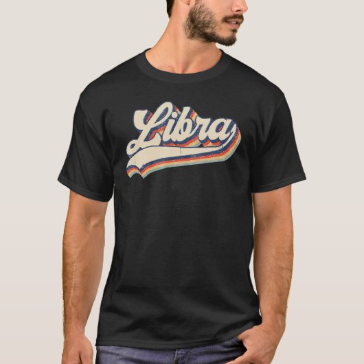 Libra Vintag Zodiac September Geburtstag als T-Shirt (Vorderseite)