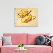 Libra - Vintages Zeichen des Zodiakabbildes Leinwanddruck (Insitu (Wohnzimmer))