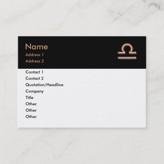 Libra-Visitenkarte Visitenkarte (Vorderseite)