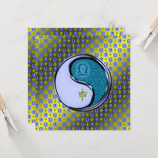 Libra & Water Monkey Karte (Vorderseite/Rückseite Beispiel)