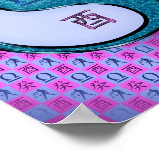 Libra & Water Rooster Poster (Ecke)