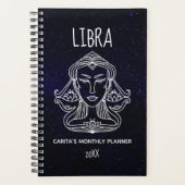 Libra Woman Monthly Planner Planer (Vorderseite)