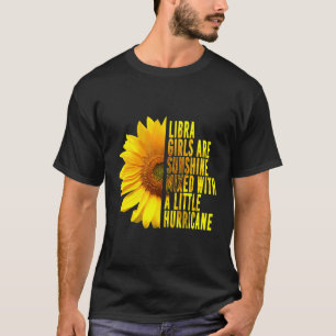 Libra Woman September Oktober Geburtstag Sonnenblu T-Shirt