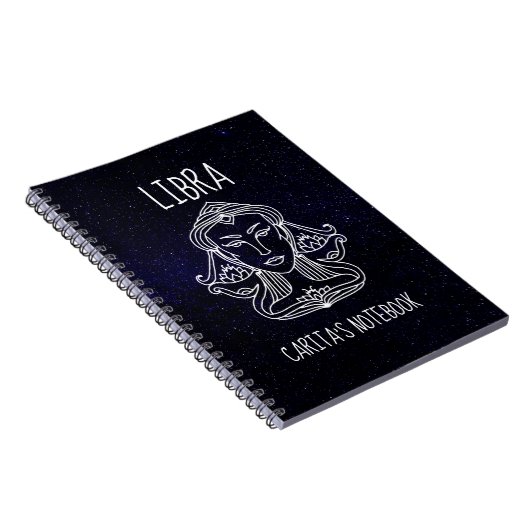 Libra Woman Spiral Notebook Notizblock (Rechte Seite)