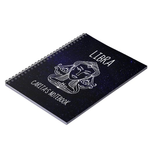 Libra Woman Spiral Notebook Notizblock (Linke Seite)
