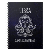 Libra Woman Spiral Notebook Notizblock (Vorderseite)