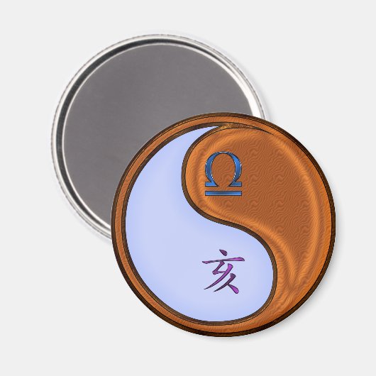 Libra & Wood Boar Magnet (Vorderseite/Rückseite)