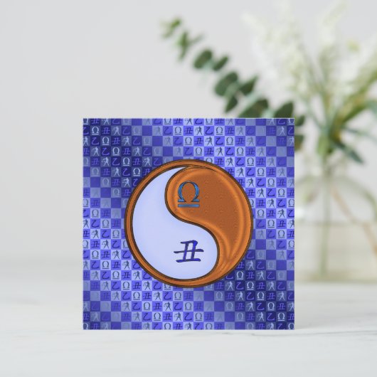 Libra & Wood Ox Karte (Stehend Vorderseite)