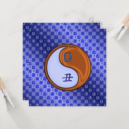 Libra & Wood Ox Karte (Vorderseite/Rückseite Beispiel)