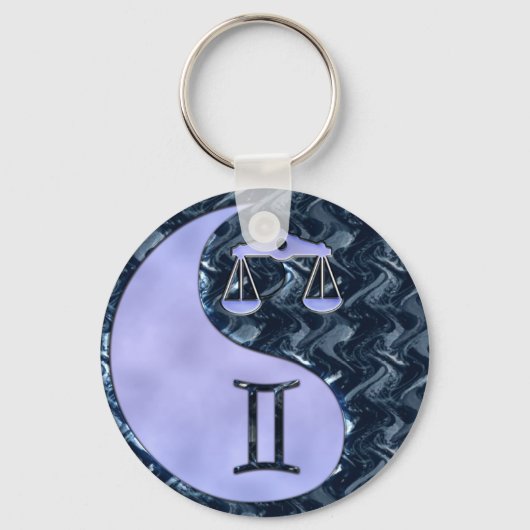 Libra Yin Yang Schlüsselanhänger (Vorderseite)