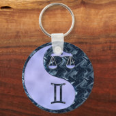 Libra Yin Yang Schlüsselanhänger (Vorderseite)