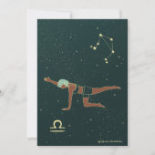 Libra Yoga Girl Birthday Karte (Vorderseite)