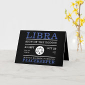 Libra-Zeichen des Zodiaks, astrologisch Karte (Gelbe Blume)
