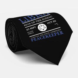 Libra-Zeichen des Zodiaks, astrologisch Krawatte