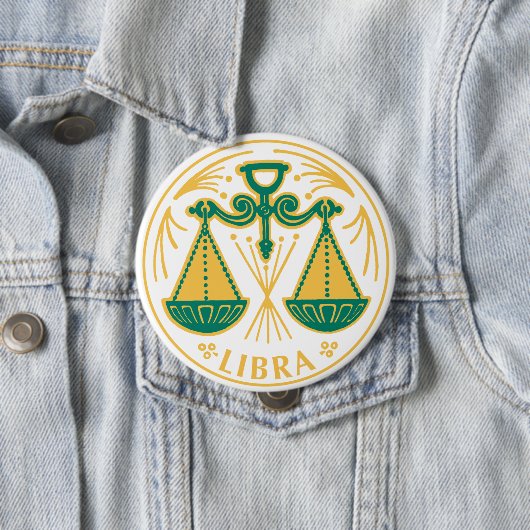 Libra Zeichen des Zodiaks auf Button (Beispiel)