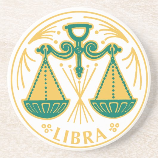 Libra Zeichen des Zodiaks auf einem Untersetzer (Vorne)