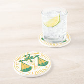 Libra Zeichen des Zodiaks auf einem Untersetzer (Seite)