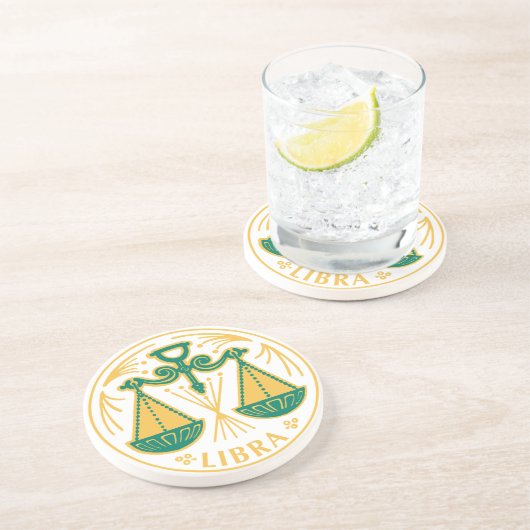 Libra Zeichen des Zodiaks auf einem Untersetzer (Seite)
