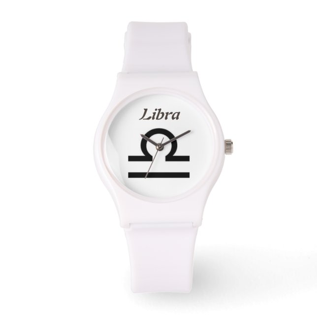 Libra-Zeichen des Zodiaks. Ladys Watches. Armbanduhr (Vorderseite)