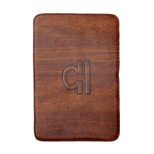 Libra-Zeichen im Mahagoni-Stil Badematte (Vorderseite Vertikal)