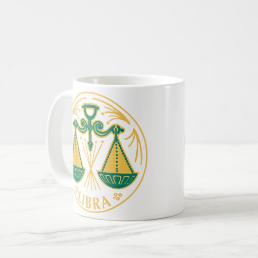 Libra-Zeichen Kaffeetasse (Vorderseite Links)