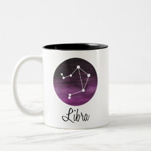 Libra-Zeichen, Konstellation, Zodiac Zweifarbige Tasse