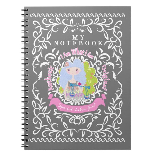 Libra-Zeichen. Notizbuch Notizblock (Vorderseite)