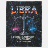 Libra Zodiac 80er Rock Band Inspiriert Astrologie Fleecedecke (Vorderseite)