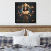 Libra Zodiac Art Canvas – Mechanica Astral Leinwanddruck (Insitu (Schlafzimmer))