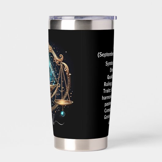 Libra Zodiac Art for September 23–October 22 Thermobecher (Links)