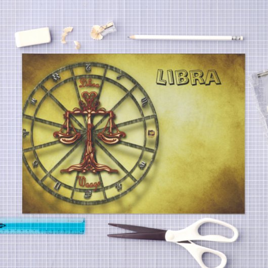 Libra Zodiac Astrologie Design Horoskop Seidenpapier (Handwerk)