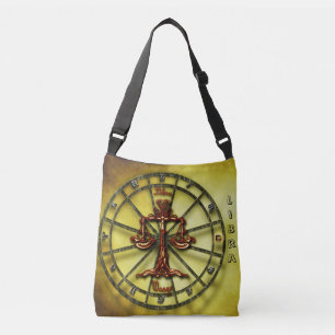 Libra Zodiac Astrologie Design Horoskop Tragetaschen Mit Langen Trägern
