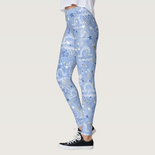 Libra zodiac Astrologie hübsches Muster Leggings (Links)