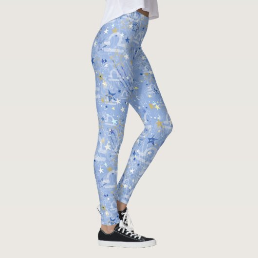 Libra zodiac Astrologie hübsches Muster Leggings (Rechts)