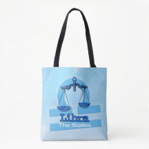 Libra zodiac Astrologie Luftschild Blau Tasche