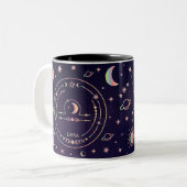 Libra Zodiac Astrologisch Zweifarbige Tasse (Vorderseite Links)