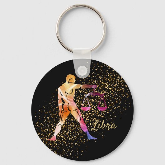 Libra - Zodiac Astrology Sign Schlüsselanhänger (Vorderseite)