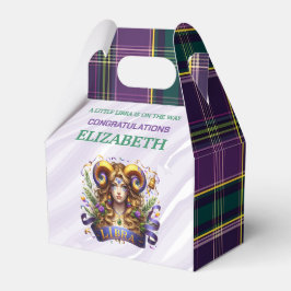 Libra Zodiac Baby Shower 4"w x 2.5"l x 5"h Geschenkschachtel