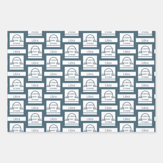 Libra Zodiac Birthday Geschenkpapier Set (Vorderseite 2)