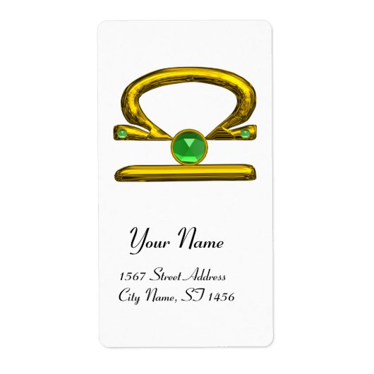 LIBRA ZODIAC BIRTHDAY Green Emerald Gold (Vorne)