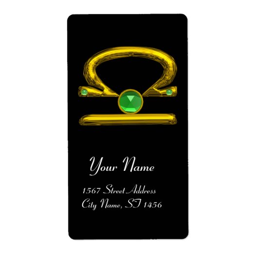 LIBRA ZODIAC BIRTHDAY Green Emerald Gold (Vorne)