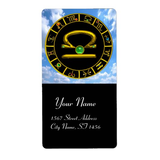 LIBRA ZODIAC BIRTHDAY JEWEL Green Emerald Gold (Vorne)