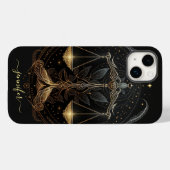 Libra zodiac Black and gold Case-Mate iPhone Gehäu Hülle (Rückseite (Horizontal))
